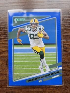 Marquez Valdes-Scantling 2021 Donruss #160 - Blue Press Proof - NFL - Fresh Pull